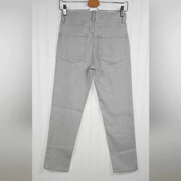 Theory High-Rise Straight Leg Jeans Cropped Ankle Denim Size 24 - Picture 4 of 7